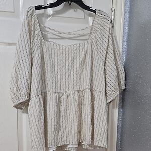 Elegant Cream Women's Top